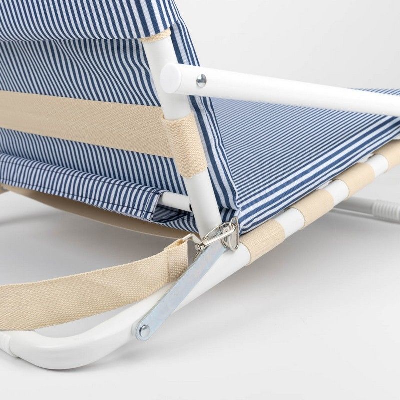 Afbeelding laden in Galerijviewer, Blauw gestreepte strandstoel
