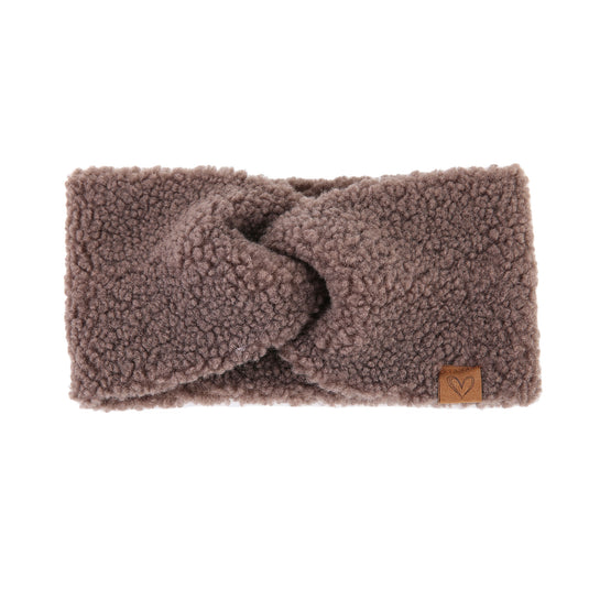 Khaki teddy hoofdband