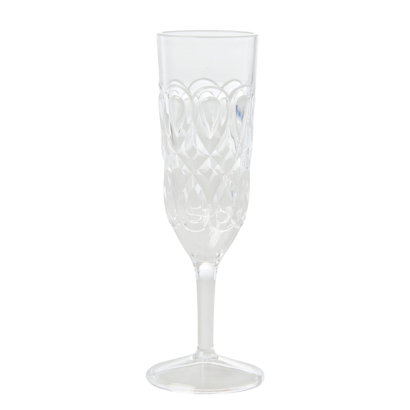 Afbeelding laden in Galerijviewer, Rice - Acryl Champagneglas- doorzichtig - mint - roze - reliëfdetails
