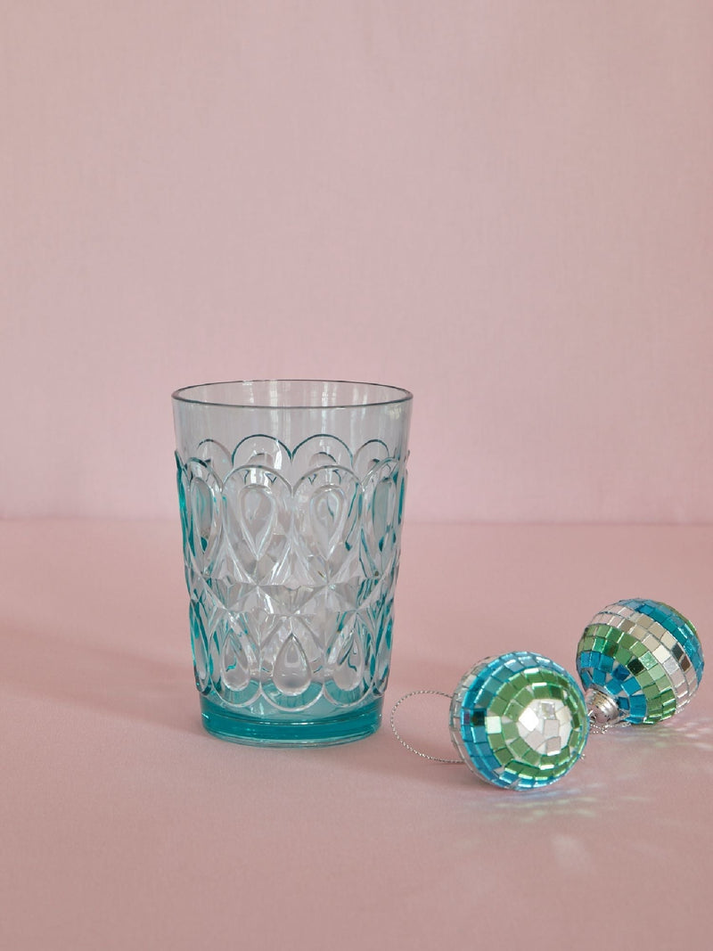 Afbeelding laden in Galerijviewer, Rice - Acryl glas - doorzichtig - mint - roze - reliëfdetails

