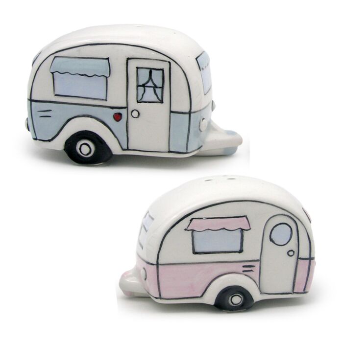 Afbeelding laden in Galerijviewer, Home Is Where You Park It Caravan Keramiek Peper- en Zoutstel
