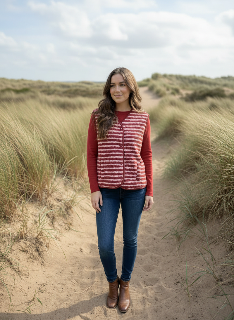 Afbeelding laden in Galerijviewer, Teddy Gilet Rood
