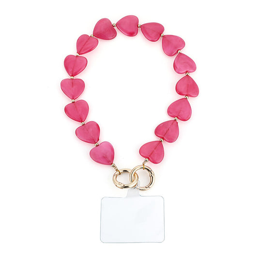 Telefoonkoord met hartjes in 5 kleuren