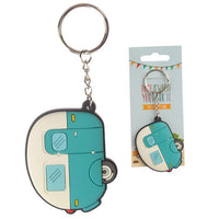 Home is where you park it caravan sleutelhanger blauw