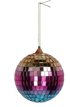 Kerst- Ornament - Discobal - Glas - Rainbow - 10cm