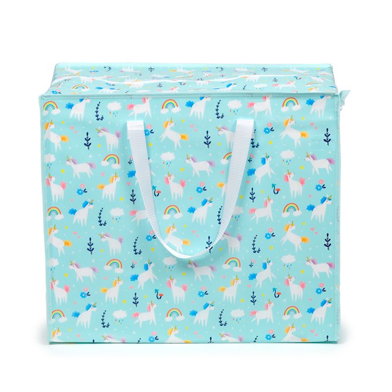Afbeelding laden in Galerijviewer, Unicorn Magic jumbotas/ opbergtas/ wastas met rits
