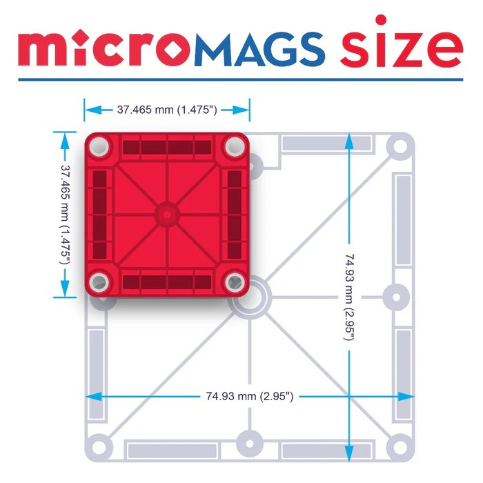 Afbeelding laden in Galerijviewer, MAGNA-TILES® Micro Mags Travel Set 26 Piece

