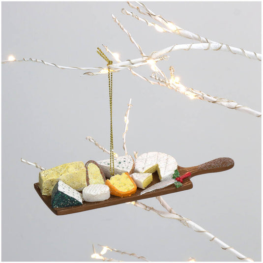 Kerstornament Kaasplateau met glitters