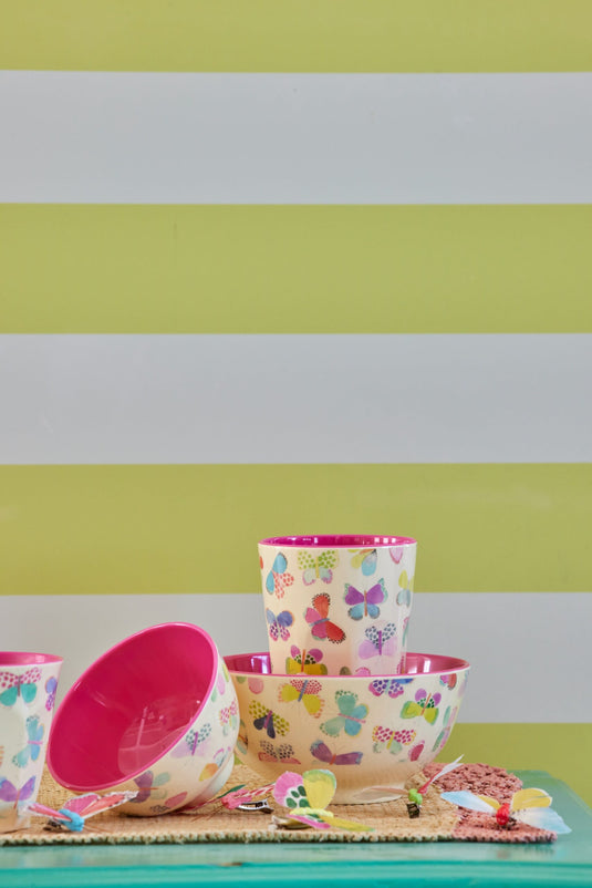 Rice - Middelgroot Kom - Butterfly Print - medium