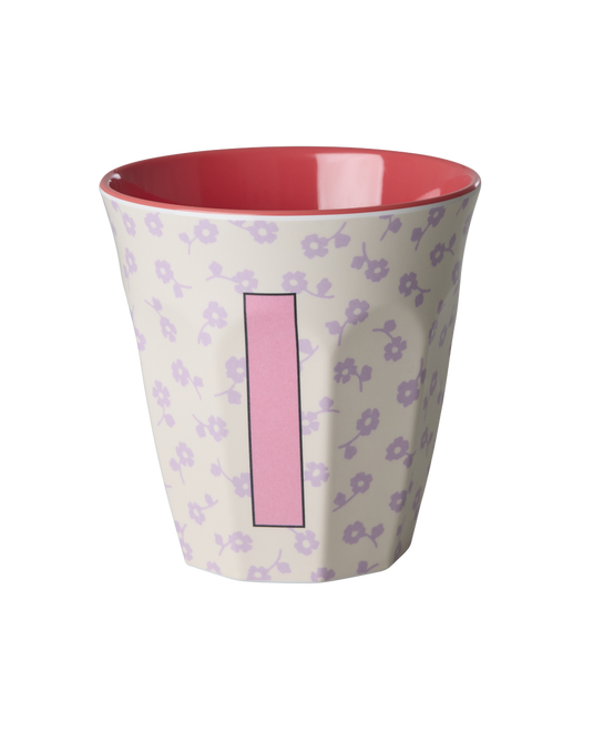 Rice - Melamine Alfabetbekers Bloemen - Roze Tinten