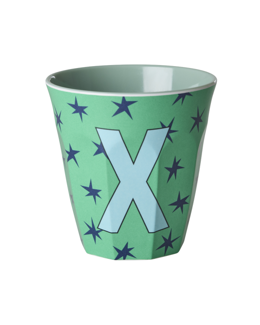 Rice - Melamine Alfabetbekers Sterren - Blauwe Tinten