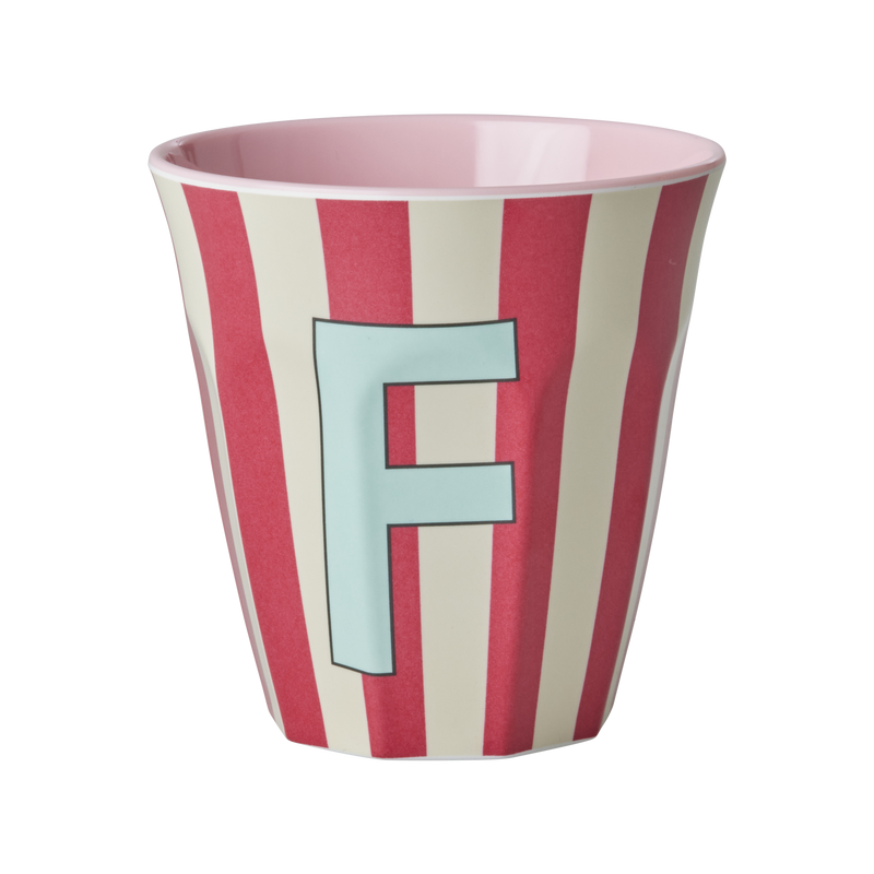 Afbeelding laden in Galerijviewer, Rice - Melamine Alfabetbekers Strepen - Roze Tinten
