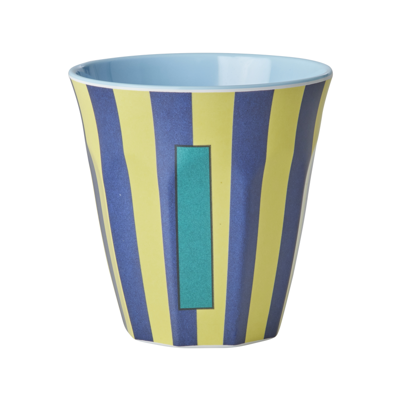 Afbeelding laden in Galerijviewer, Rice - Melamine Alfabetbekers Strepen - Blauwe Tinten
