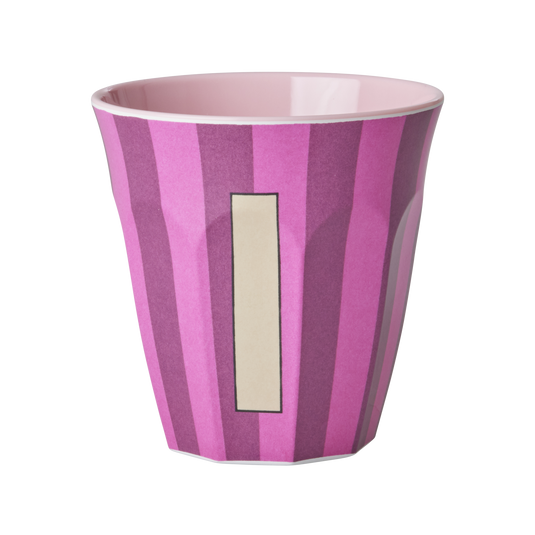 Rice - Melamine Alfabetbekers Strepen - Roze Tinten