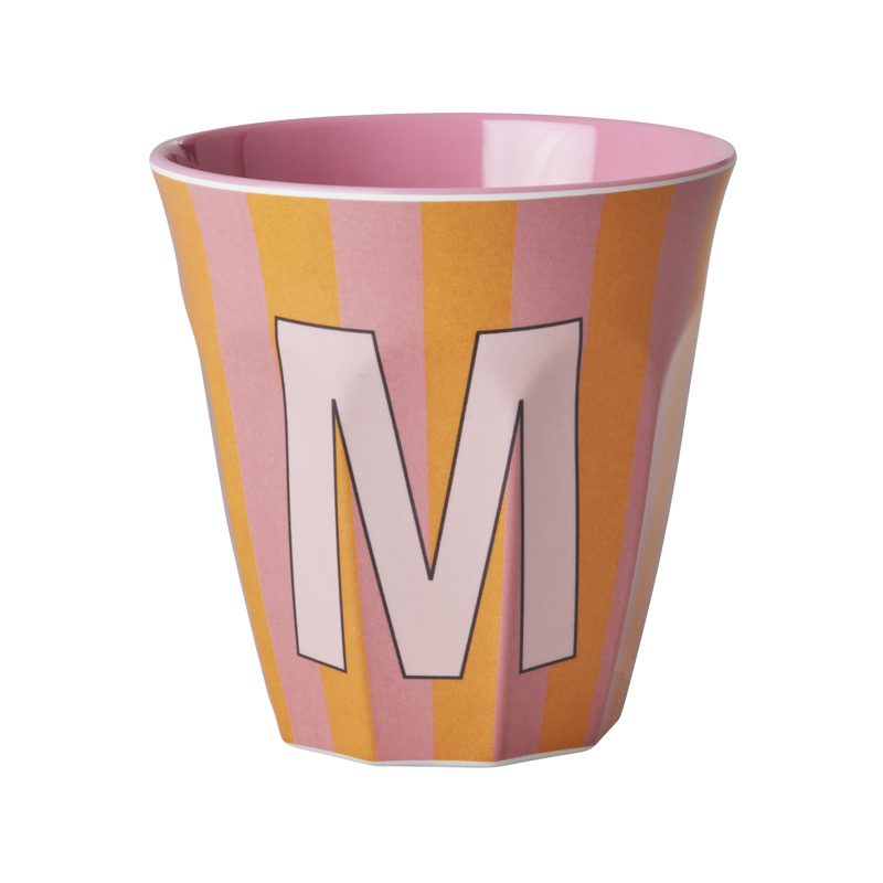 Afbeelding laden in Galerijviewer, Rice - Melamine Alfabetbekers Strepen - Roze Tinten
