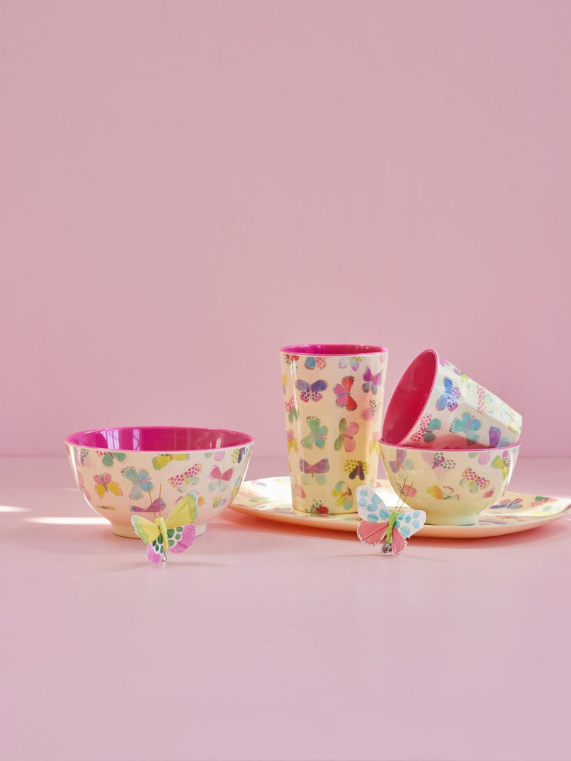 Afbeelding laden in Galerijviewer, Rice - Melamine beker - Butterfly Print - medium
