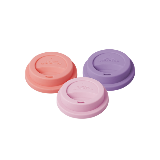 Rice - Siliconen deksel lavendelkleur, zachtroze, koraalkleur