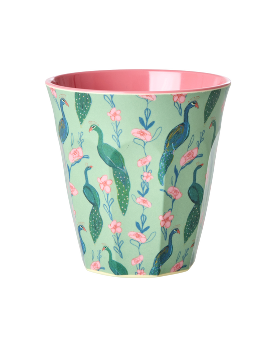 Rice – Melamine beker – Groen – Peacock Power Print