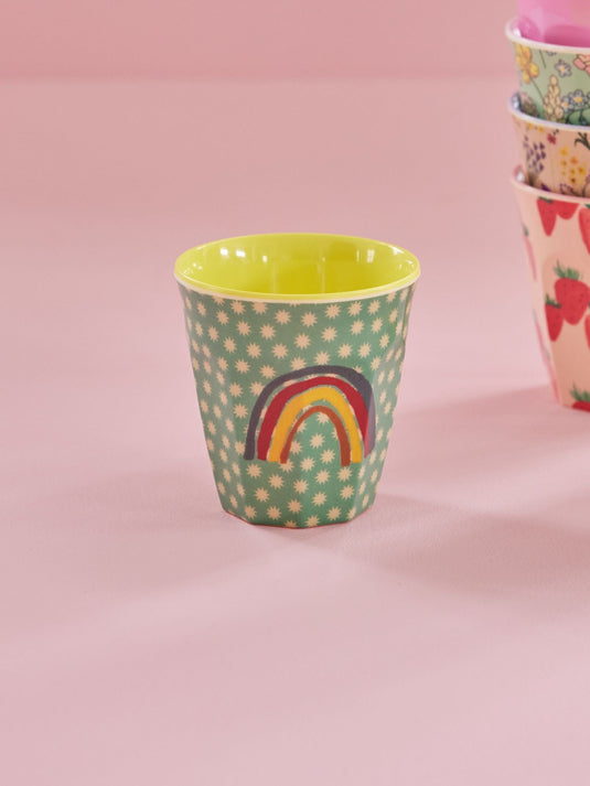 Rice – Melamine beker – Rainbow and Stars Print – medium