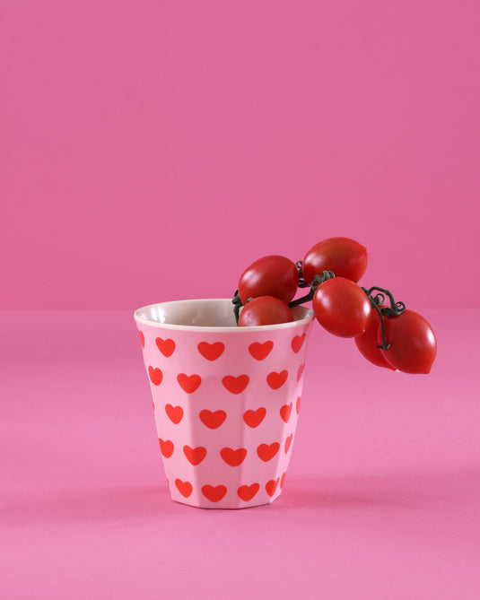 Rice - Melamine beker - Sweet Hearts Print - medium