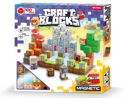 Magnetische bouwset CraftBlocks – 100-delig