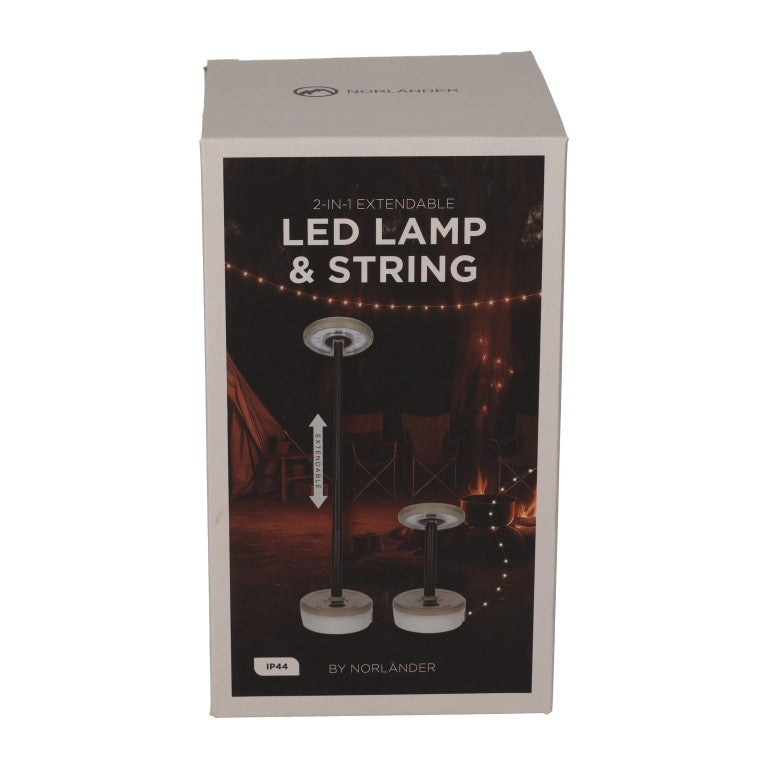 Afbeelding laden in Galerijviewer, NORLÄNDER 2-in-1 Uitschuifbare LED Lamp &amp; Slinger Taupe
