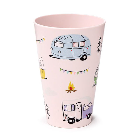Wildwood set van 4 duurzame RPET bekers met caravan en camper print