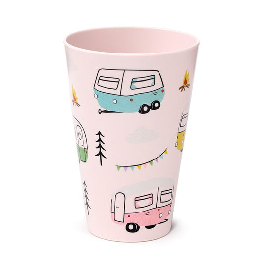 Wildwood set van 4 duurzame RPET bekers met caravan en camper print