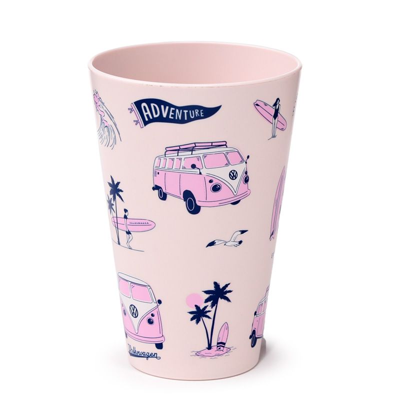 Afbeelding laden in Galerijviewer, VW T1 Volkswagen Busje Explore Set 4 RPET Duurzame Picknick Bekers 450ml
