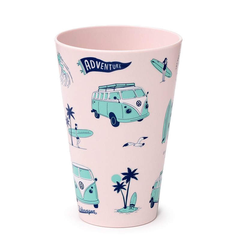 Afbeelding laden in Galerijviewer, VW T1 Volkswagen Busje Explore Set 4 RPET Duurzame Picknick Bekers 450ml
