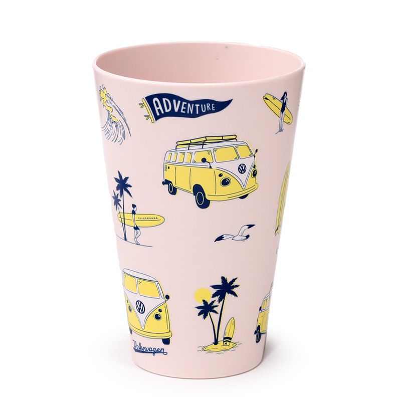 Afbeelding laden in Galerijviewer, VW T1 Volkswagen Busje Explore Set 4 RPET Duurzame Picknick Bekers 450ml
