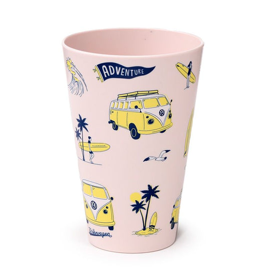 VW T1 Volkswagen Busje Explore Set 4 RPET Duurzame Picknick Bekers 450ml