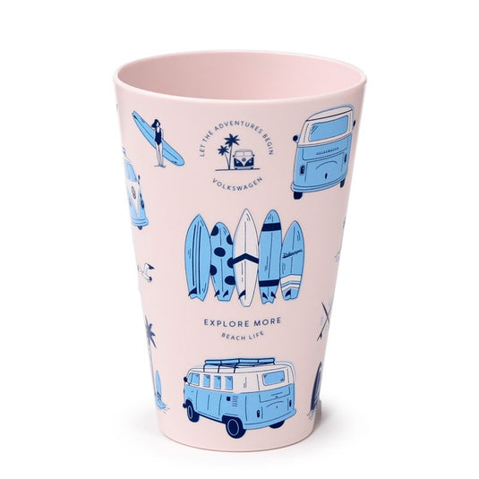 VW T1 Volkswagen Busje Explore Set 4 RPET Duurzame Picknick Bekers 450ml