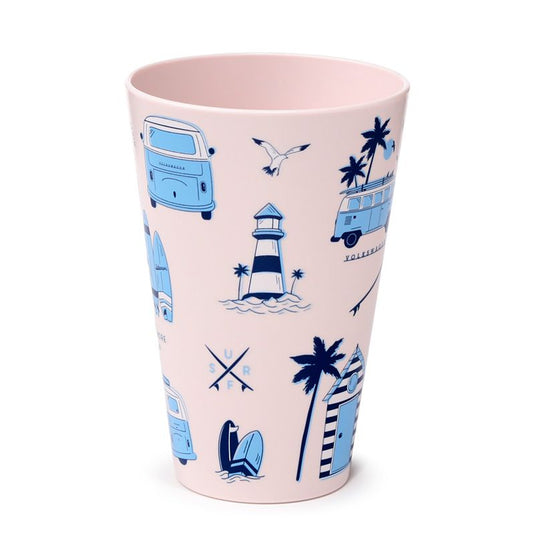 VW T1 Volkswagen Busje Explore Set 4 RPET Duurzame Picknick Bekers 450ml