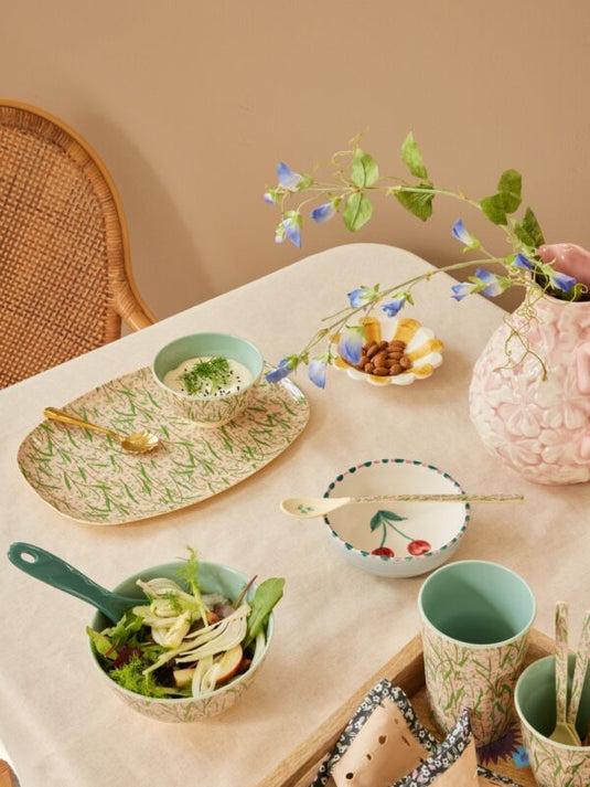 Rice - Melamine Groot Dinerbord - New Snowdrop Print