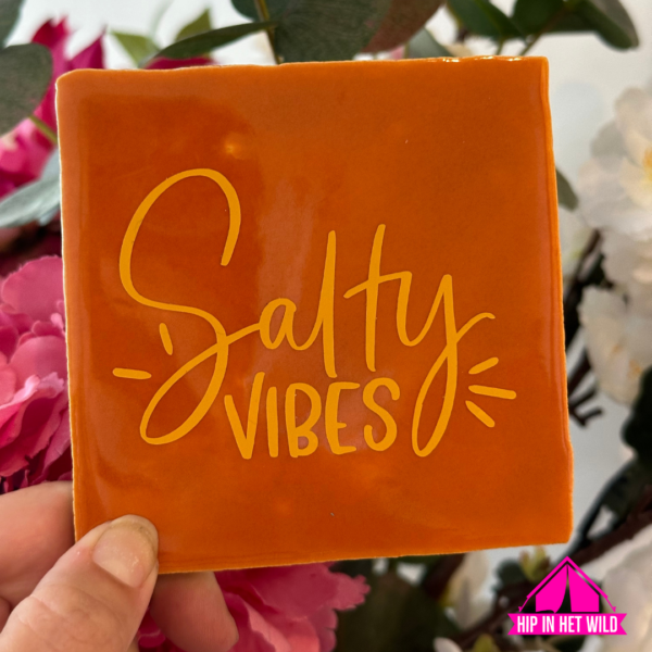 Tegeltje honing met maisgeel 'Salty Vibes'