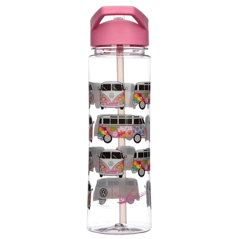 Afbeelding laden in Galerijviewer, Retro Volkswagen camper bus drinkfles van 550 ml met rietje
