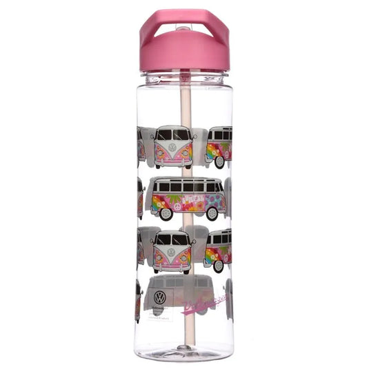 Retro Volkswagen camper bus drinkfles van 550 ml met rietje