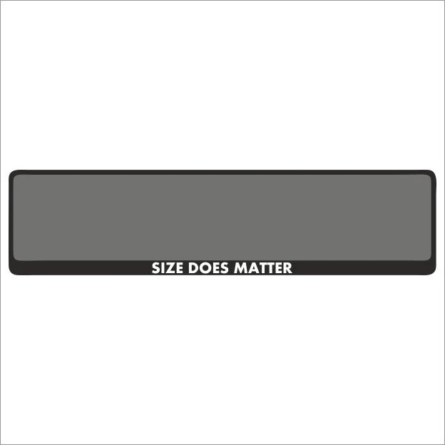 Kentekenplaathouder - Size does matter