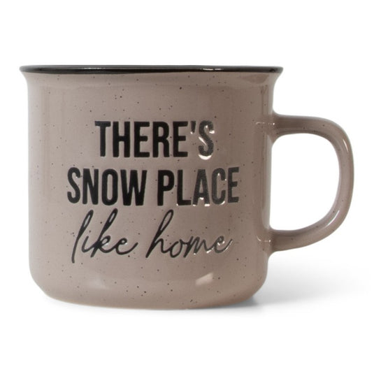 There's snow place like home – Retro Keramieken Mok (Taupe)