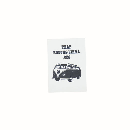 Volkswagenbus Ansichtkaart  'That knocks like a bus'