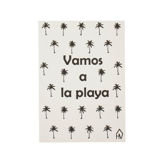 Palmbomen Ansichtkaart  'Vamos a la playa'