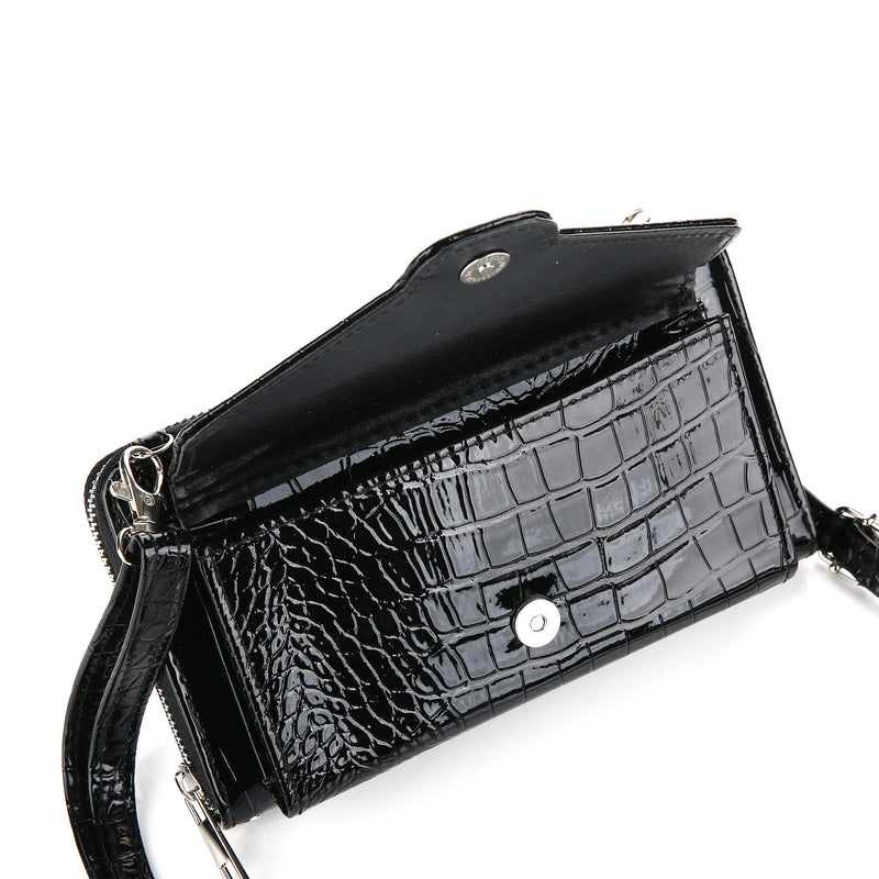 Afbeelding laden in Galerijviewer, Croco Portemonnee met telefoon vak khaki
