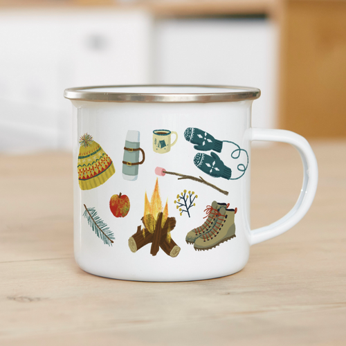 Emaille mok | Winterwandeling