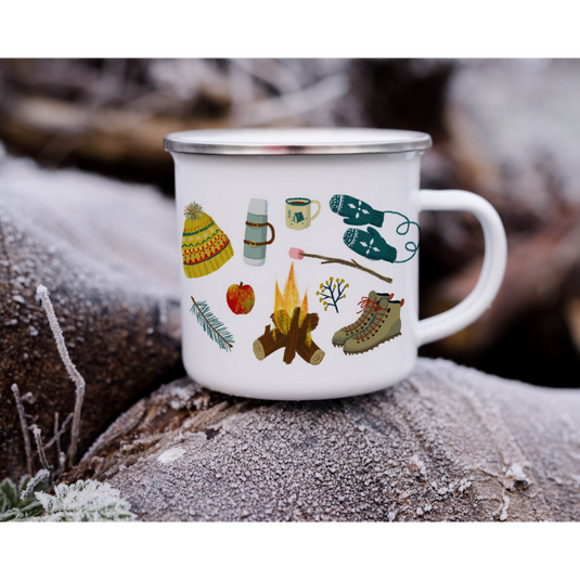 Emaille mok | Winterwandeling
