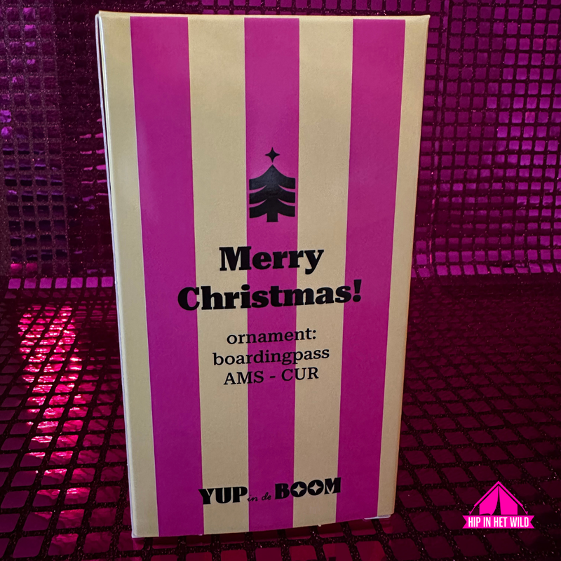Afbeelding laden in Galerijviewer, Yup in de Boom | Boardingpass Amsterdam - Curaçao kerstornament
