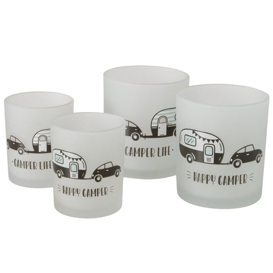 Theelichthouders Caravan - Happy Camper en Camper Life