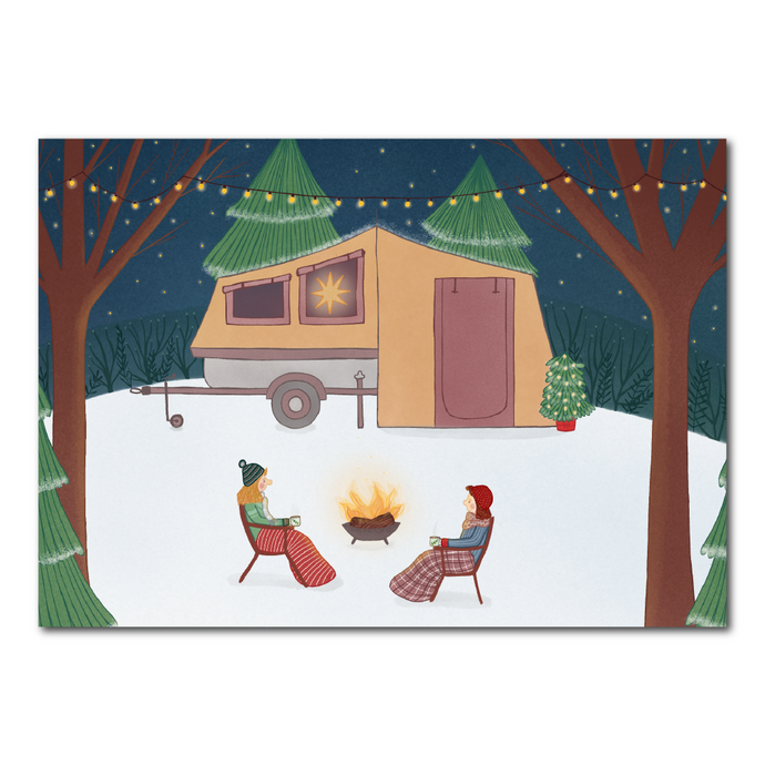 Vouwwagen – kerstkaart inclusief envelop