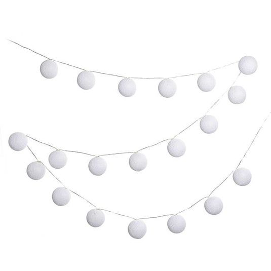 Cotton Ball Lights - Buitenlichtslinger - Blanco