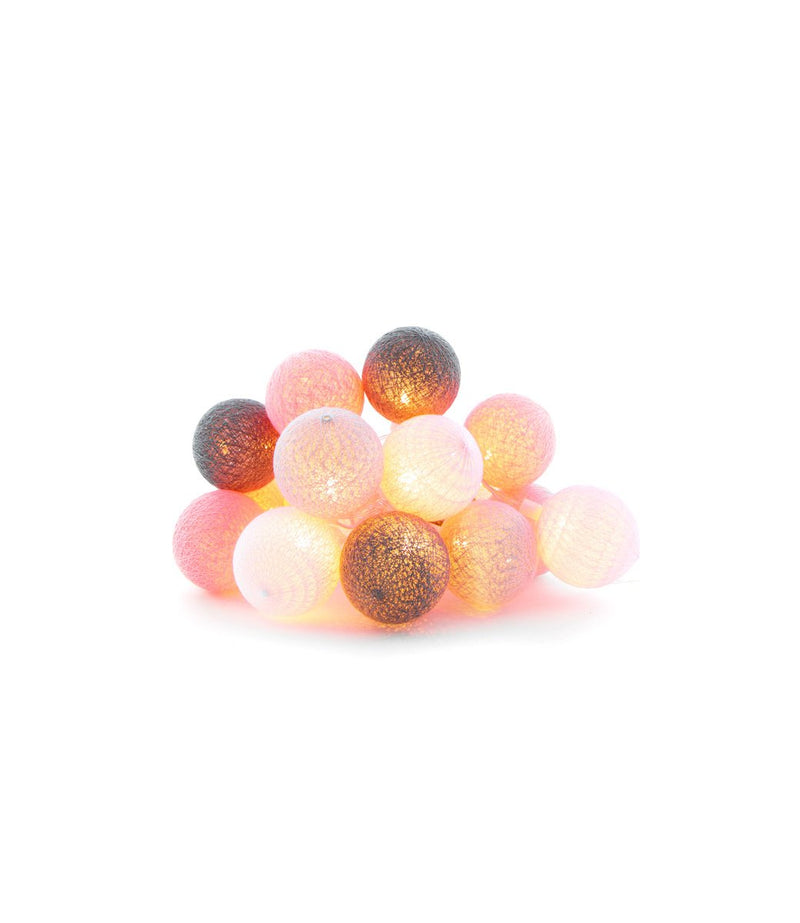 Afbeelding laden in Galerijviewer, Cotton Ball Lights - Buitenlichtslinger  - Roza
